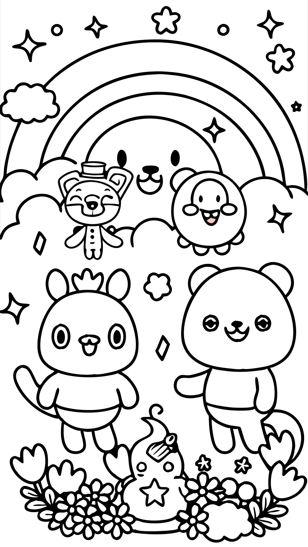 rainbow friends printable coloring pages